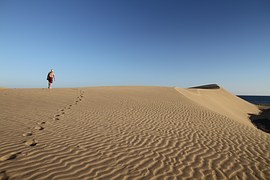 Alone in desert